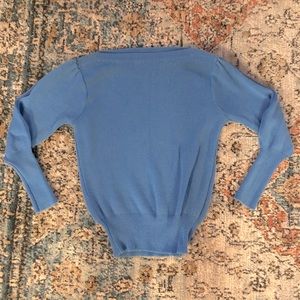 Baby Blue Vintage Boat Neck Sweater